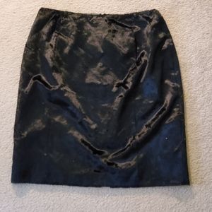 Black Faux Fur Skirt SFA Size 14